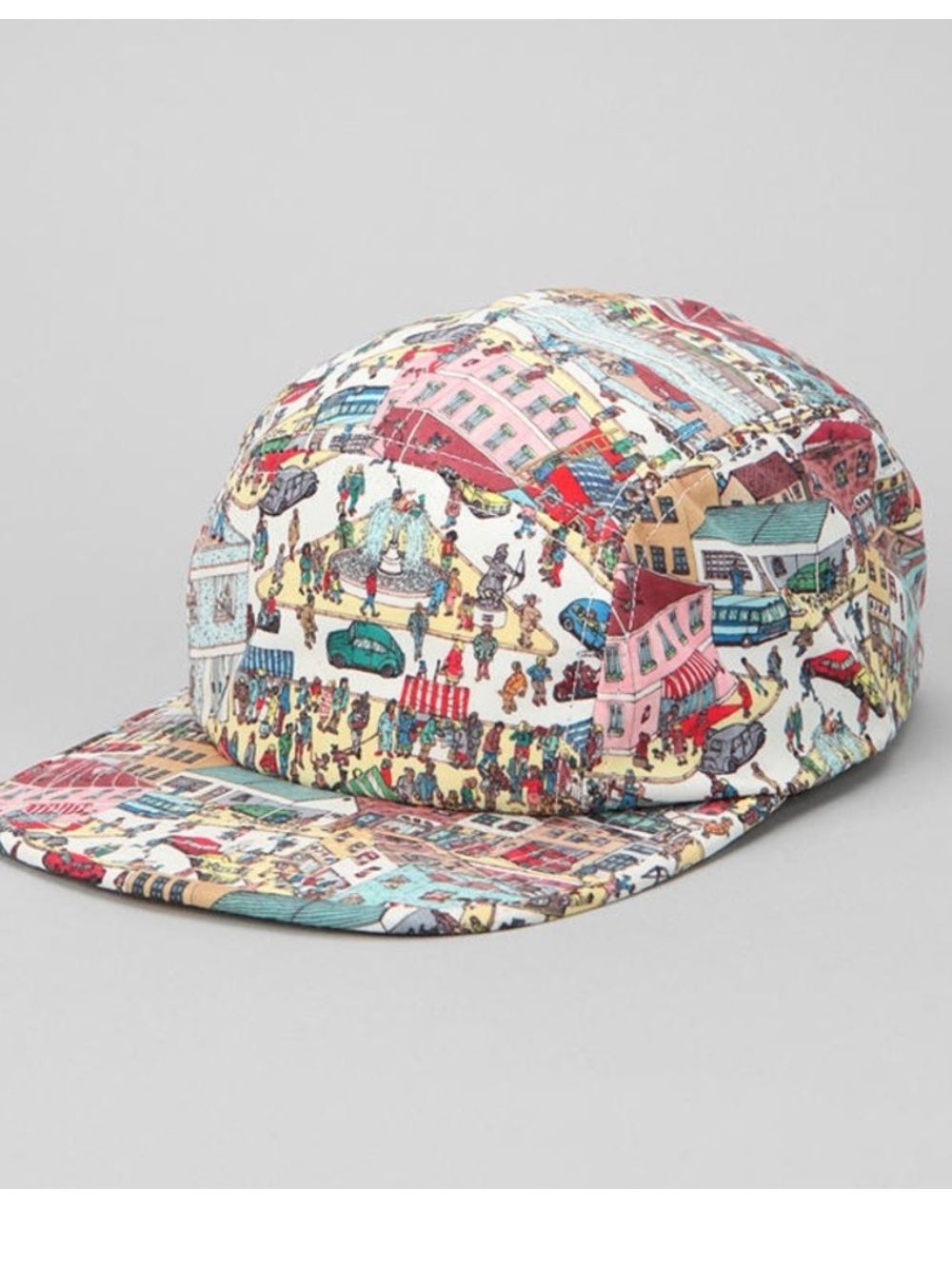 Where's Waldo 5 Panel Multicolor Strapback Hat 2014 Adjustable Cap